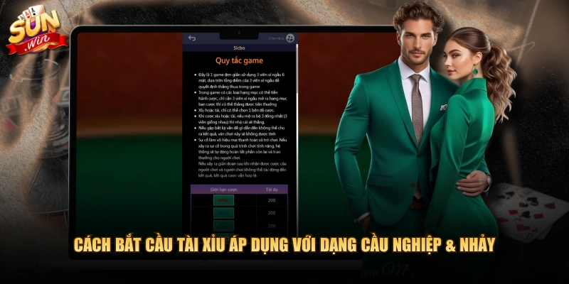 Cách bắt cầu Tài Xỉu áp dụng với dạng cầu nghiệp & nhảy